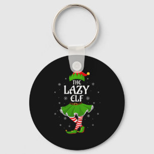 Womens Lazy Elf Christmas Family Girls Women Elf S Keychain