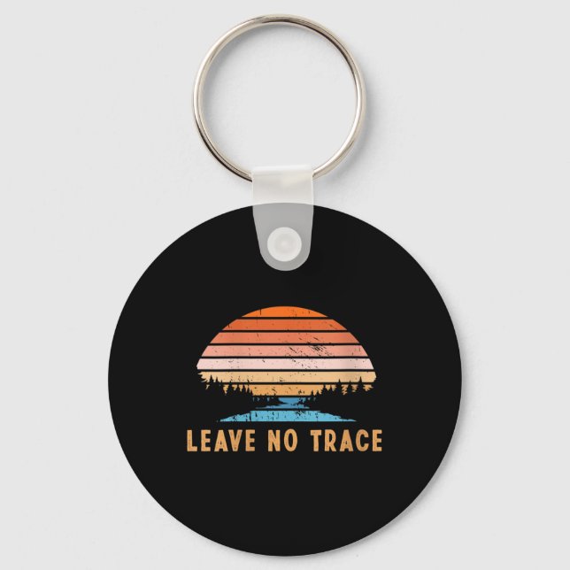 Womens Leave No Trace _ Nature Mountains _ Keychain (Front)