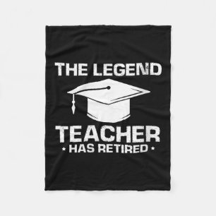 Womens Legendary Mentor Education Retirement Humor Fleece Blanket