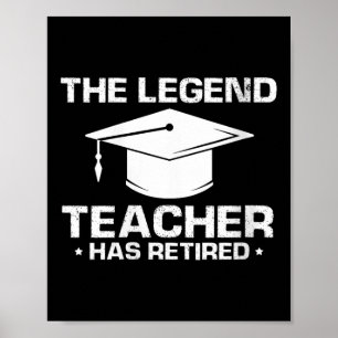 Womens Legendary Mentor Education Retirement Humou Poster