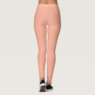 Womens Leggings Apricot Color Stripes Elegant
