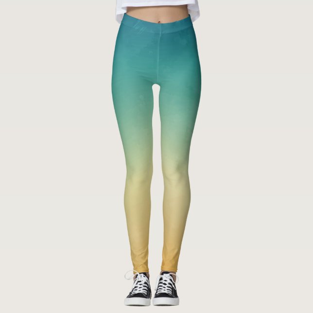 Women's Leggings Beach Sunset Palm Tree String Lig (Front)