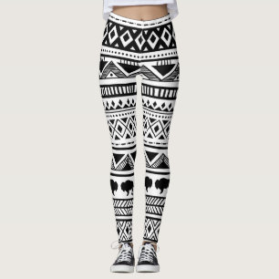 Women's Leggings Boho Buffalo Tribal Pattern Bohem