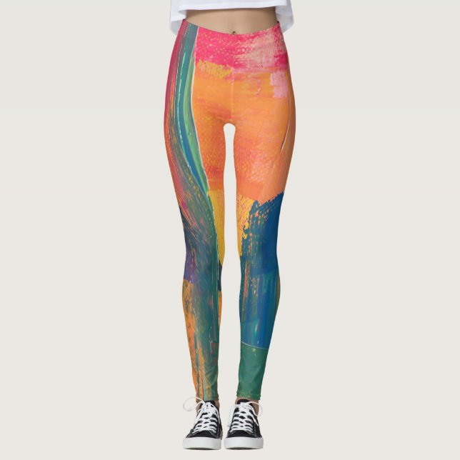 Women's Leggings | Eco Fitness Painting (Front)