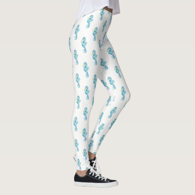 Women's Leggings-Seahorse Leggings (Right)