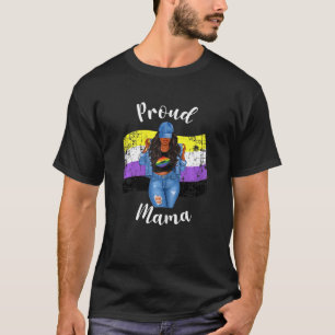 Womens Lesbian Proud Mama Mom Lgbtq Pride Month Ju T-Shirt