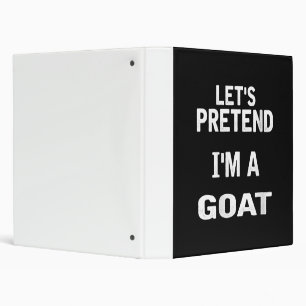 Womens Lets Pretend Im a Goat Funny Halloween Binder