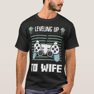 Womens Levelling Up To Wife Gaming Couples T-Shirt
