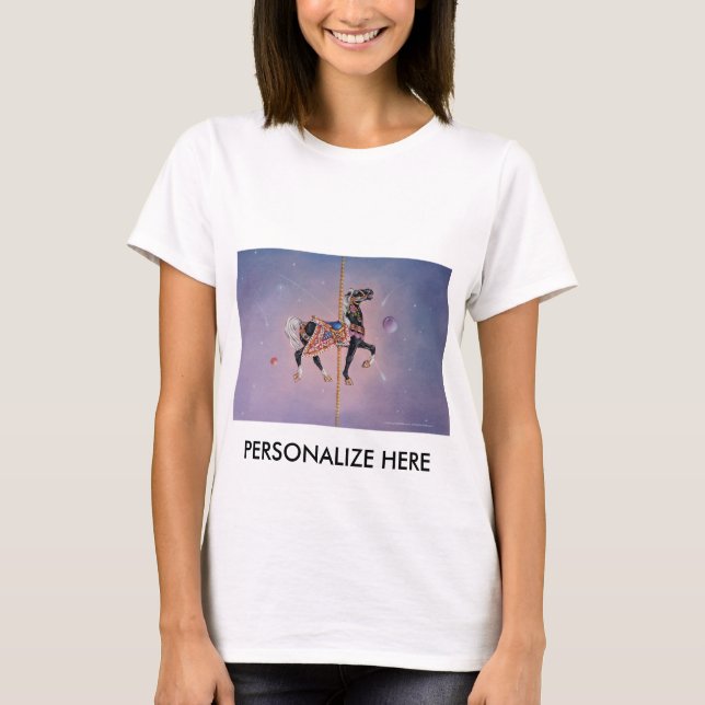 Women's Light Tees - Petaluma Carousel Horse 2 (Front)