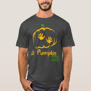 Womens Lil' Little Pumpkin Halloween Pregnancy Mat T-Shirt