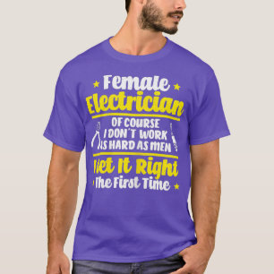 Womens Lineman Female Electrician T-Shirt
