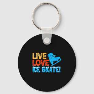 Womens Live Glide Ice Skate Motivation For Skating Keychain