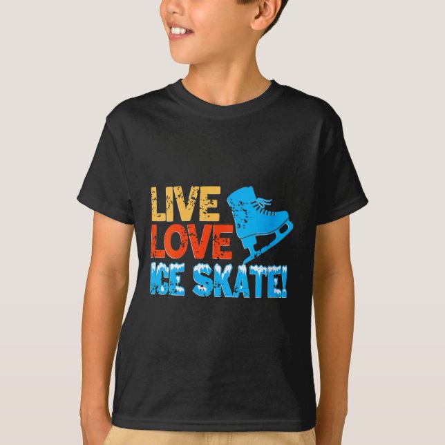 Womens Live Glide Ice Skate Motivation For Skating T-Shirt (Front)