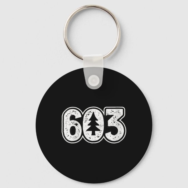 Womens Live Or Die 603 Tree Nh Area Code New Hamps Keychain (Front)