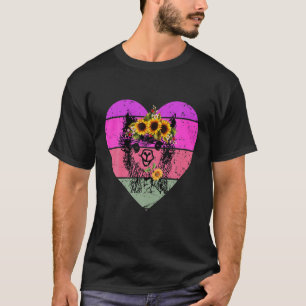 Women's Llama Bandana Alpaca Retro Vintage Love Fu T-Shirt