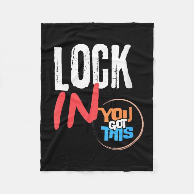 Womens Lock In You Got This Teacher Testing Motiva Fleece Blanket (Front)