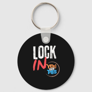 Womens Lock In You Got This Teacher Testing Motiva Keychain