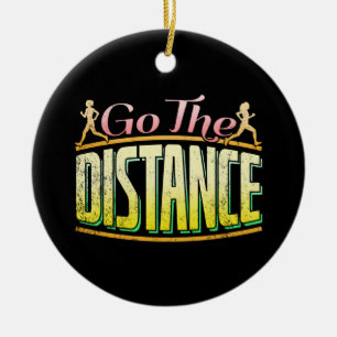 Womens Long Distance Running - Marathon Runner Ceramic Ornament