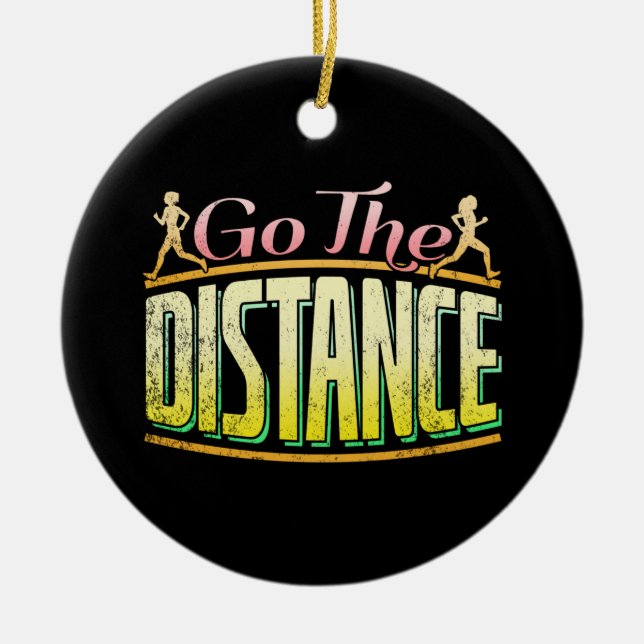Womens Long Distance Running - Marathon Runner Ceramic Ornament (Front)