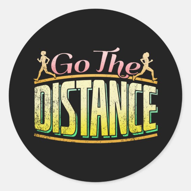 Womens Long Distance Running - Marathon Runner Classic Round Sticker (Front)