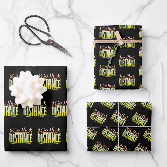 Womens Long Distance Running - Marathon Runner Wrapping Paper Sheet (Front)