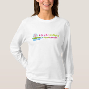 Women's Long Sleeve White Tee with Logo