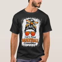 Womens Loud and Proud Basketball Grandma Messy Bun