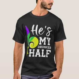 Womens Louisiana Couple Matching Mardi Gras  Hes M T-Shirt