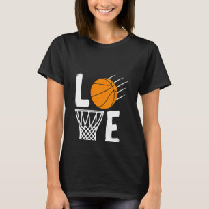 Womens Love Basketball Team Fan T-Shirt