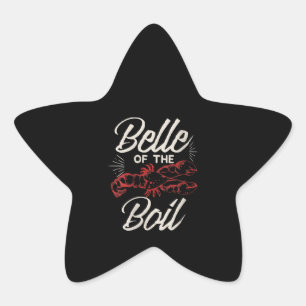 Womens Love Crayfish Belle Of Boil Cajun Food Star Sticker