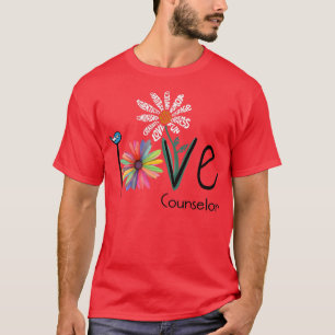 Womens Love Daisy Flower Counsellor Premium  T-Shirt