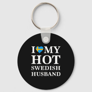 Womens love hot swedish husband cute relationship keychain