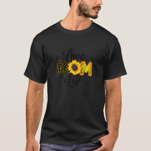 Womens Love Mom Life Sunflower Hippie Mommy Mother T-Shirt