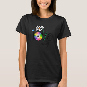Womens Love Nana Life  Flower Daisy Flower Mother' T-Shirt