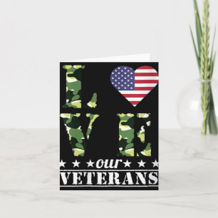 Womens Love Our Veterans Happy Veteran Day Support Card