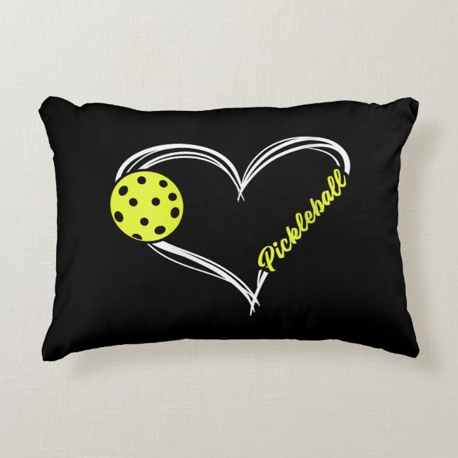 Womens Love Pickleball - cute pickleball match, I  Accent Pillow (Front)