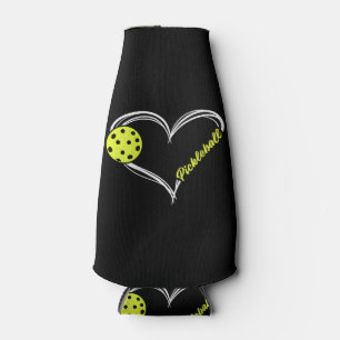 Womens Love Pickleball - cute pickleball match, I  Bottle Cooler