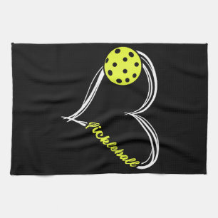 Womens Love Pickleball - cute pickleball match, I  Kitchen Towel