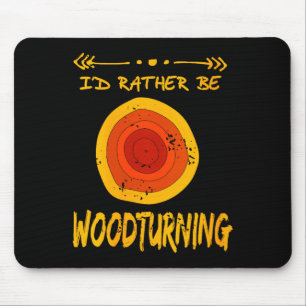 Womens Love Spending Time Woodturning Humor Retro Mouse Pad