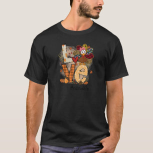 Womens Love Turkey Nona Life Thanksgiving Fall Wom T-Shirt
