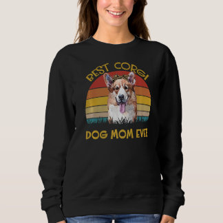 Womens Lovely Dog Holder Dog Best Dog Mom Corgi Sweatshirt
