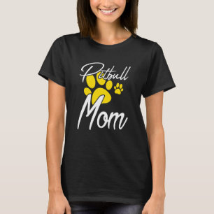 Womens Lovely Dog Holder Dog  Pitbull Mom T-Shirt