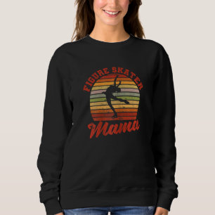 Womens Loves Ice Skating Mom Cute Skate Figure Sk Sweatshirt