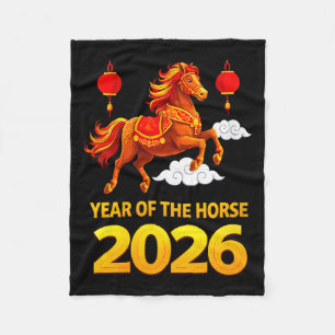 Women's lunar new year 2026 chinese new year  fleece blanket