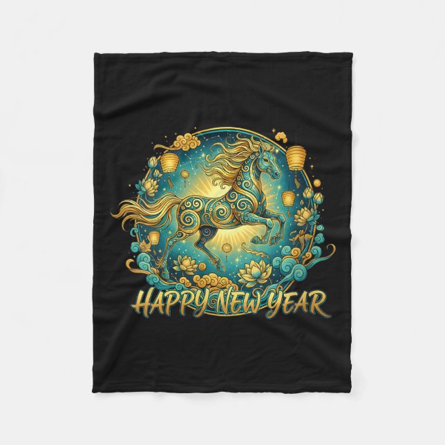 Womens Lunar New Year Happy Chinese New Year Of Th Fleece Blanket (Front)