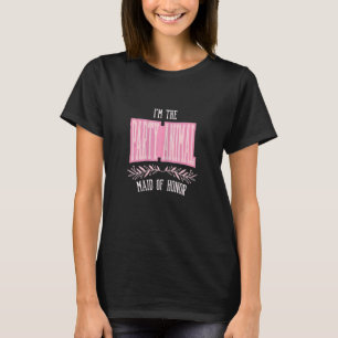 Womens Maid of Honour Animal Matching Bacheloret T-Shirt