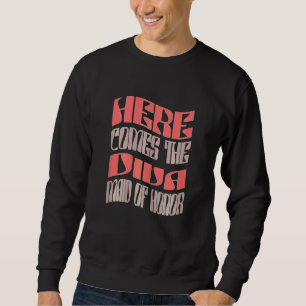 Womens Maid of Honour Diva Retro Matching Bachel Sweatshirt