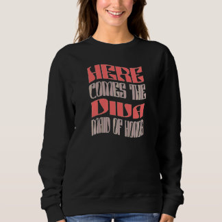Womens Maid of Honour Diva Retro Matching Bachelo Sweatshirt