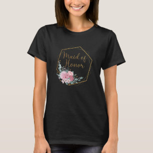 Womens Maid Of Honour Stag Party Wedding Pink Flow T-Shirt