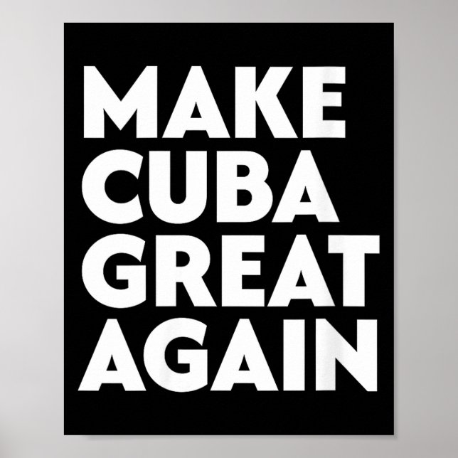 Women's make cuban great again  poster (Front)
